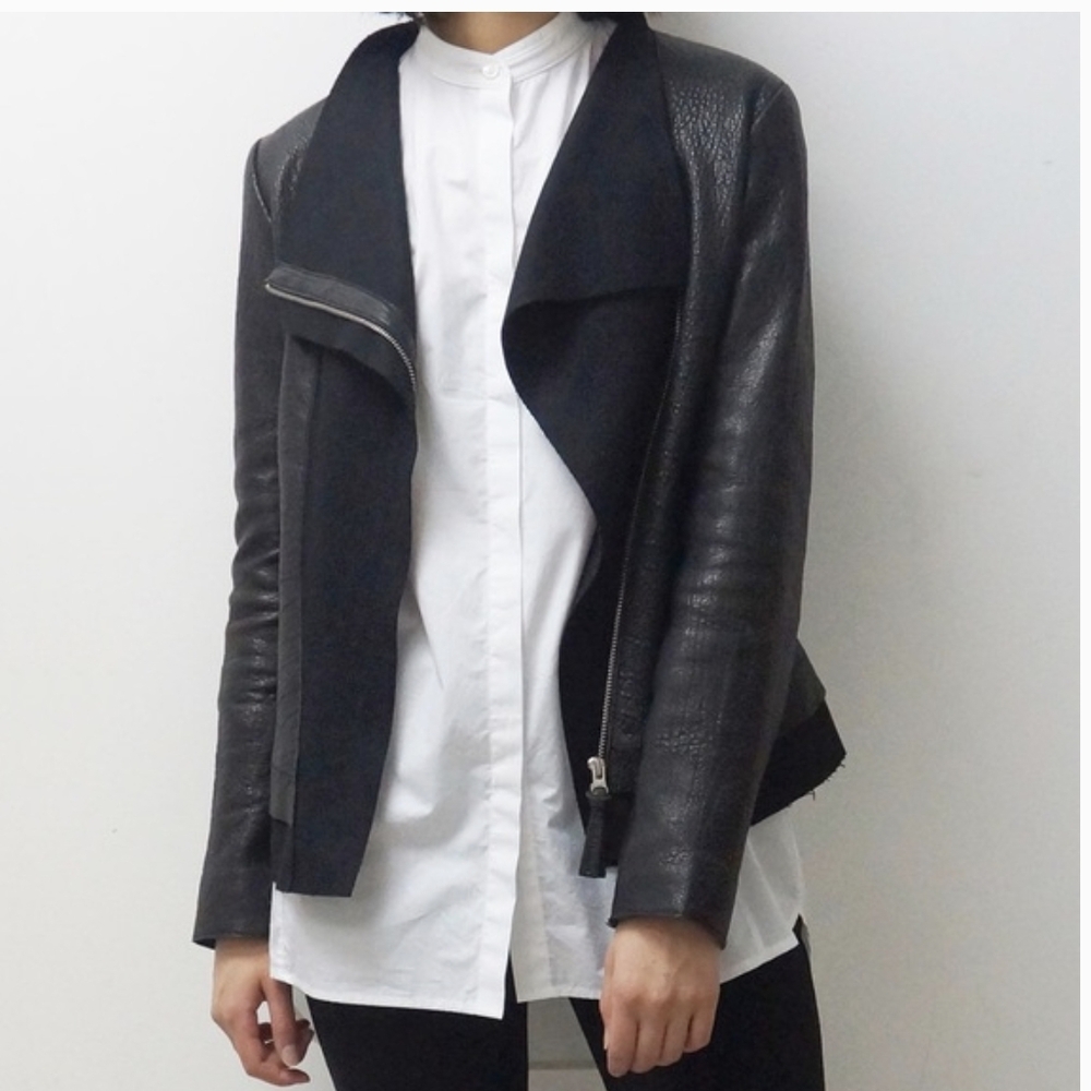 Mackage Black Leather Jacket for Women
